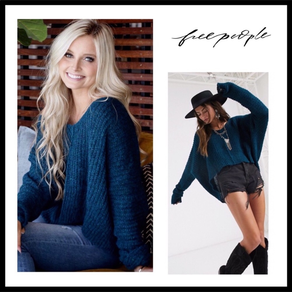 FREE PEOPLE BOHO PULLOVER SLOUCHY SWEATER A2C - Picture 3 of 8